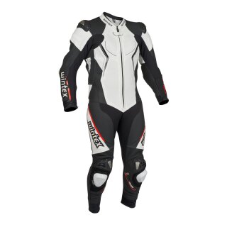 Lederoverall PISTA  Air 2.0 schwarz weiss rot