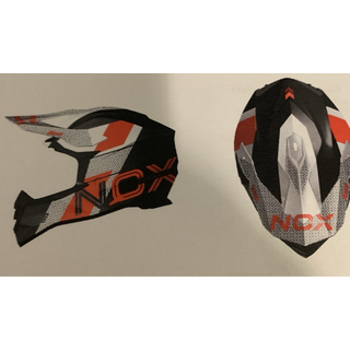 Sturzhelm NOX - MX Viper Schwarz Rot Wei XS