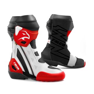 Stiefel FALCO - Elite GP weiß rot schwarz