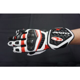 Handschuhe CLOVER - RS-9 Weiß Rot 3XL