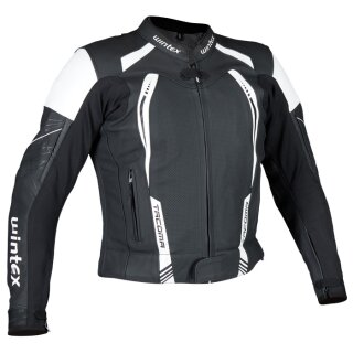 Lederjacke TACOMA Air Schwarz Weiß H48