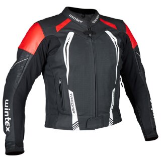 Lederjacke TACOMA Air Schwarz Rot H48