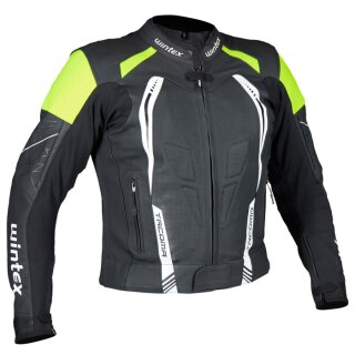 Lederjacke TACOMA Air Schwarz Fluolime H48