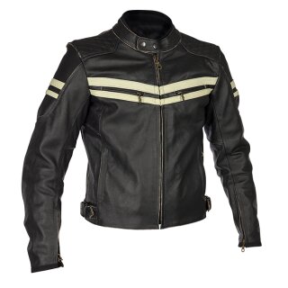 Lederjacke URBAN Schwarz Beige D38