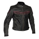 Lederjacke URBAN Schwarz Rot H60