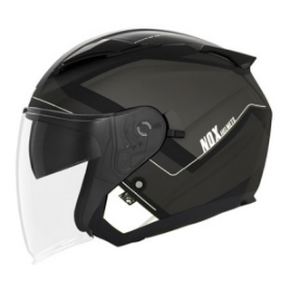 Sturzhelm NOX - N 129 Triom Schwarz matt Wei M