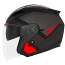 Sturzhelm NOX - N 129 Triom Schwarz matt Rot S