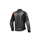 Lederjacke IXON - Jackal schwarz anthrazit orange