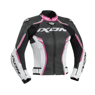 Lederjacke IXON - Vortex 2 Lady schwarz fuchsia