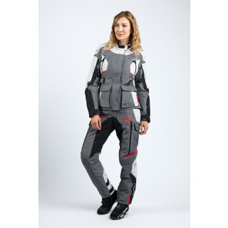 Endurohose IXON - Midgard lady grau schwarz rot S