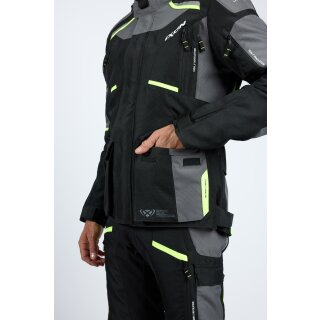 Endurojacke IXON - Midgard schwarz grau fluogelb