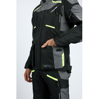 Endurojacke IXON - Midgard schwarz grau fluogelb S