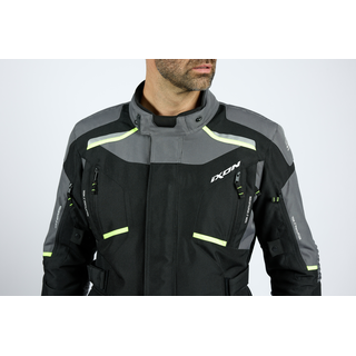 Endurojacke IXON - Midgard schwarz grau fluogelb S