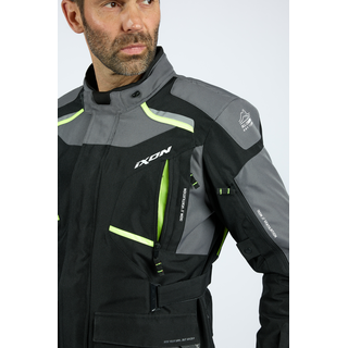 Endurojacke IXON - Midgard schwarz grau fluogelb S