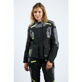 Endurojacke IXON - Midgard lady schwarz grau fluogelb