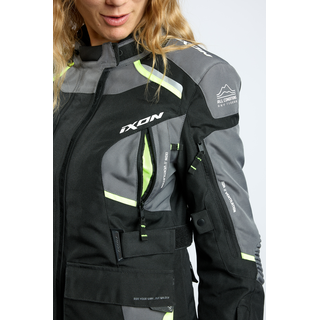 Endurojacke IXON - Midgard lady schwarz grau fluogelb S