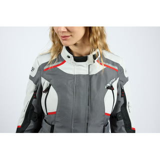 Endurojacke IXON - Midgard lady grau schwarz rot XS