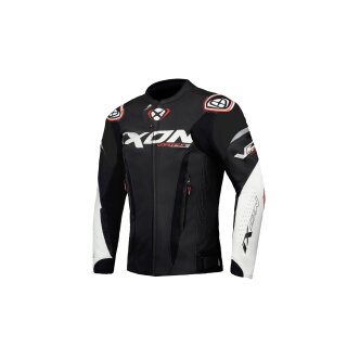 Lederjacke IXON - Vortex 3 schwarz weiss S