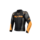 Lederjacke IXON - Vortex 3 Schwarz Anthrazit Orange S