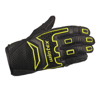 Handschuhe TERRA Schwarz Fluogelb XS