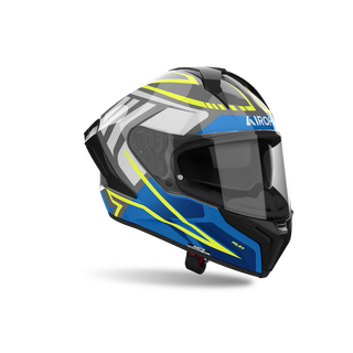 Sturzhelm AIROH Matryx Rider blau grau gelb XS