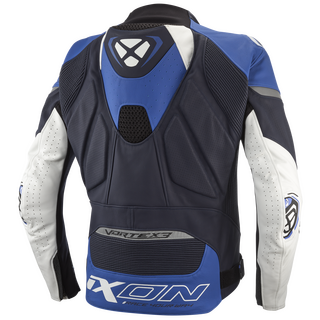 Lederjacke IXON - Vortex 3 blau weiss S