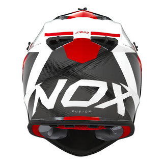 Sturzhelm NOX - MX Fusion wei rot schwarz