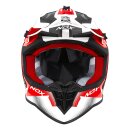 Sturzhelm NOX - MX Fusion weiß rot schwarz XS