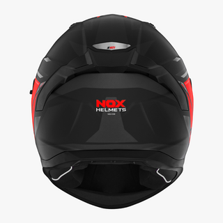 Sturzhelm NOX - N 401 Xeno schwarz matt rot