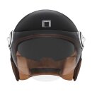 Sturzhelm NOX - Heritage Leather schwarz matt braun