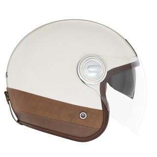 Sturzhelm NOX - Heritage Leather beige braun