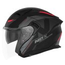 Sturzhelm NOX - N 130 Klint Schwarz matt Rot S