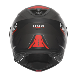 Sturzhelm NOX - N 968 Ultra schwarz matt rot