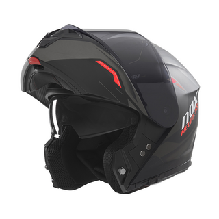 Sturzhelm NOX - N 968 Ultra schwarz matt rot