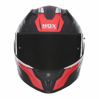 Sturzhelm NOX - N 401 Crower schwarz matt rot XS