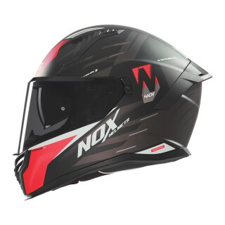 Sturzhelm NOX - N 401 Crower schwarz matt rot M