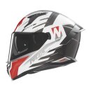 Sturzhelm NOX - N 401 Crower weiss rot schwarz