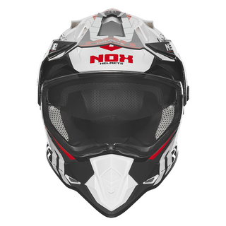 Sturzhelm NOX - N 312 Vapor wei rot schwarz XS