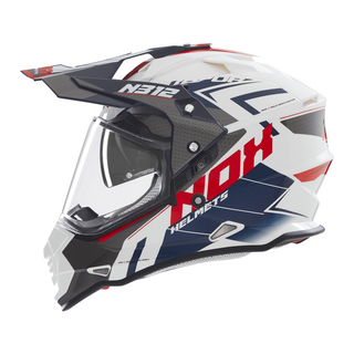 Sturzhelm NOX - N 312 Vapor weiss blau rot M