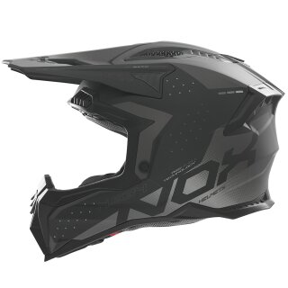 Sturzhelm NOX - MX Gradiant schwarz matt silber XL