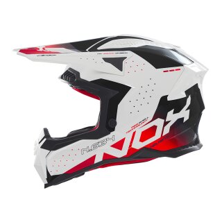 Sturzhelm NOX - MX Gradi Kid weiß rot schwarz K-S