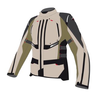 Endurojacke CLOVER - GTS 3 Sand Schwarz 2XL