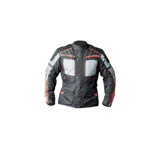 Endurojacke NAVIGATOR Schwarz Grau Rot S