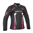 Lederjacke RUSH Air lady Schwarz Fuchsia D38