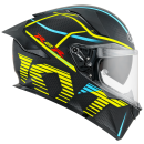 Sturzhelm KYT R2R Concept Schwarz Gelb XS