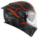 Sturzhelm KYT R2R Concept schwarz rot XS