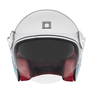 Sturzhelm NOX - Heritage Line wei rot blau XS