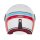 Sturzhelm NOX - Heritage Line weiß rot blau XS