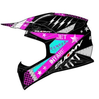 Sturzhelm SUOMY XW Jetfighter Schwarz matt Pink XS