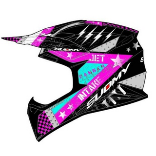 Sturzhelm SUOMY XW Jetfighter Schwarz matt Pink S